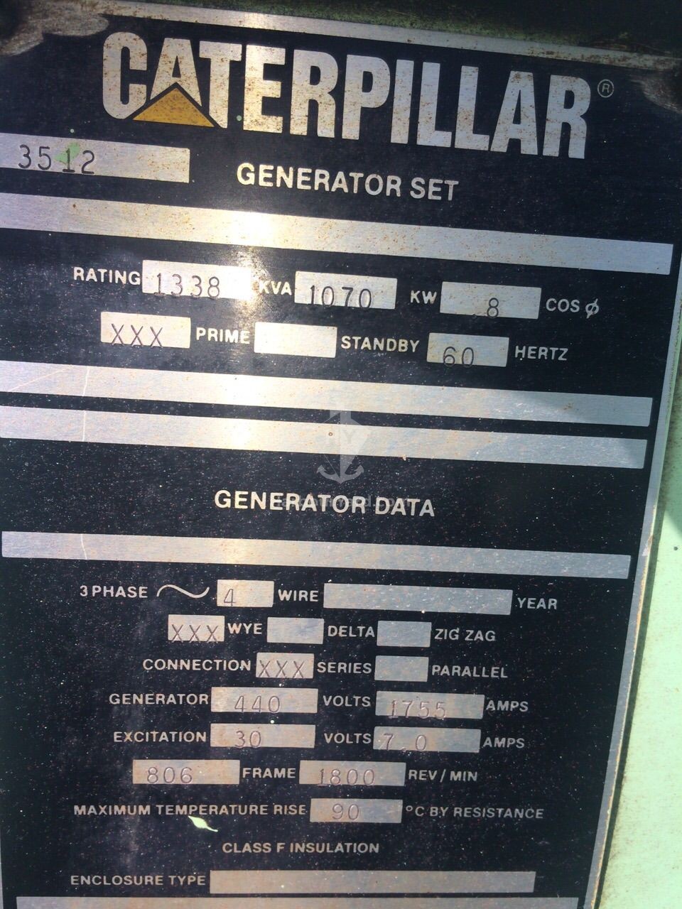  CATERPILLAR 3512C-DITA Gen. Set